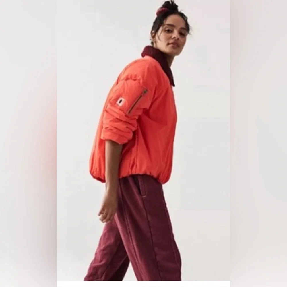 Free people movement Orange Bomber Jacket - Picture 3 of 4